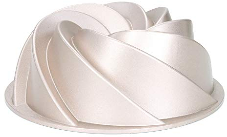 Staab's Patisserie Design-Gugelhupfform Ø 24 cm/Bundform in verschiedenen Ausführungen/Kupfer-metallic/hochwertigster Alu-Guss (Rondello)