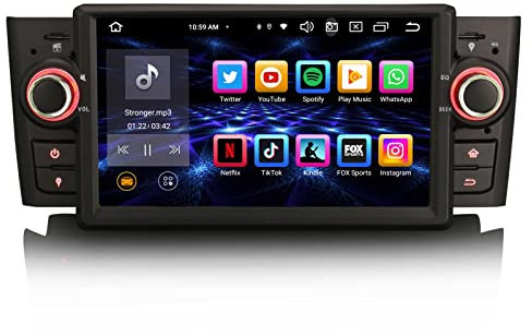 4GB+64GB 8-Core Android 13 Autoradio GPS Navigatore per Fiat Punto Linea Supporto Senza fili CarPlay Android Auto DSP Bluetooth 5.0 Wifi DAB+ TPMS IPS Schermo tattile