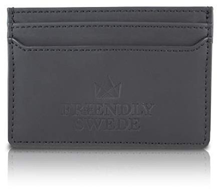 The Friendly Swede Brieftasche Kreditkartenhalter für die Fronttasche - Vreta (Schwarz Matt)
