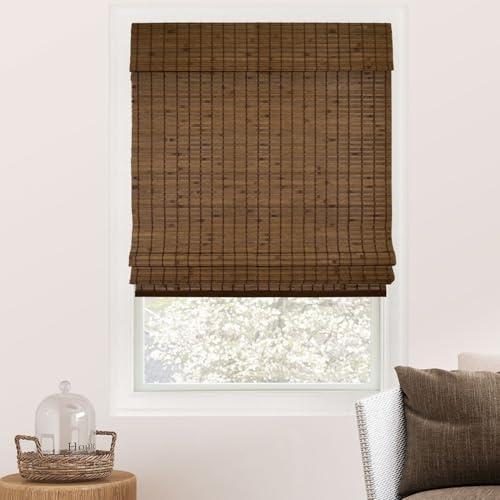 CHICOLOGY Bamboo Blinds, Bamboo Shades, Roman Shades for Windows, Roman Window Shades, Window Shades for Home, Bamboo Shades for Patio, Blinds & Shades, Window Shade, Pinecone, 39 W X 64 H