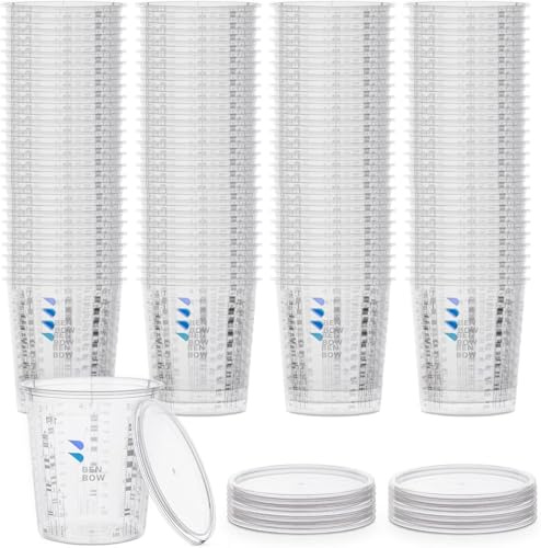 BenBow Vaso Medidor Profesional 100x 1370ml con 12x Tapa - Escala Diversa - Vaso Con Escala, Vaso Para Mezclar, Vaso Para Mezclar Pintura, Vaso Para Medir, Vaso Para Pintar, Vaso Para Mezclar