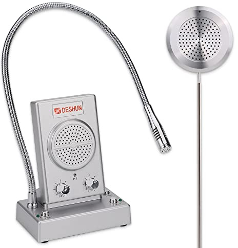 DESHUN Window intercom Speaker,Window intercom 2 Way, Window Counter intercom Microphone, intercom System for The Business/Bank/Office/Hospital/Station/Catering/Ticket Window