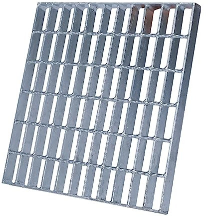 LXBAMKEA Verzinktes Stahlgitter, Im Freien Kanaldeckel, Bodenablauf-Abwasserkanalgitter, Rechteckig Garagenkanal-Graben-Abflussgitter, Langlebige Gitter-Abflusssiebe, Kanalgitter (Color : Silver, SI