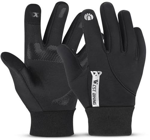 West Biking Guantes de ciclismo para niños – Guantes deportivos de invierno cálidos para pantalla táctil, 2 – 12 años, antideslizantes, guantes de equitación para niñas y niños, guantes térmicos de