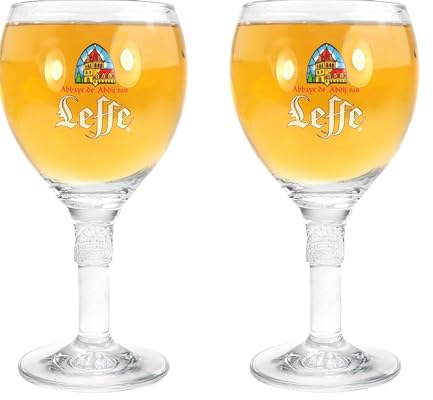 TUFF LUV Leffe Nucleated Half Pint to The Brim - Juego de 2 vasos de cerveza belga, 2XM104_SMALL