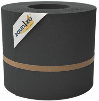 zaun|zu® Premium 26m Rolle Sichtschutzstreifen | genarbte Oberfläche | Lederstruktur | PP für Doppelstabmatten UV-beständiger Sichtschutz | Zaunblende Made in Germany Anthrazit, 26m