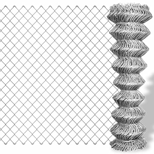 Mengtu Valla de malla de alambre de acero trenzado para jardín, valla de jardín, valla de metal, 0,8 x 15 m, verde para muebles de jardín