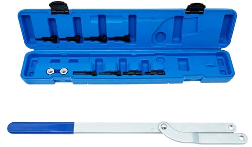 THIKPO Kamaxelhjul mothållare verktyg hållnyckel kamaxlar remskiva hållare set 40–220 mm, total längd 520 mm
