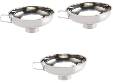 Cabilock 3 Piezas Embudo De Acero Inoxidable Equipo Para Hacer Mermelada Embudo De Boca Ancha Embudo Extra Gran Embudo Relleno De Mermelada Embudo De Comida Embudo Ancho