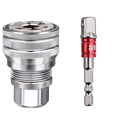 Multifunktions Universal Steckschlüsselwerkzeug 10-19 mm Universelles Wartungswerkzeug mit Ratschenschlüssel, Verstellbarer Universal Steckschlüssel Für 3/8 Zoll Profi Reparaturwerkzeug