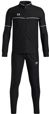 Under Armour Ensemble de survêtement Challenger Garçons, survêtement garçon léger et respirant, ensemble de sport avec veste et pantalon, Black/White, YXL