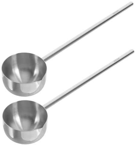Amosfun Pentola Per Versare Lolio Efficiente in Acciaio Inossidabile Mini Pentola Con Mestolo Per Cucinare Servire E Irrorare