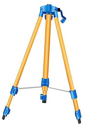 KONTONTY Level Meter Tripod Support Contractors Ergonomic Design Precise Aluminum Alloy Bracket for Tile and Wall Paneling in Orange