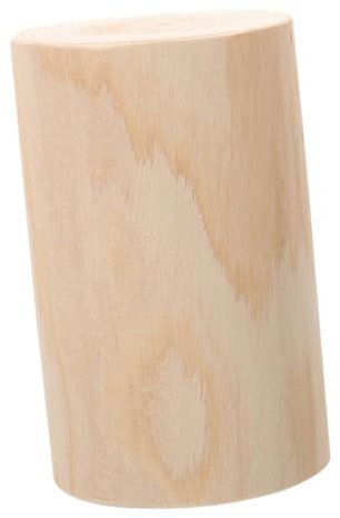 KONTONTY Poteaux De Clôture en Bois Naturel Souches Rondes Décoratives pour Jardin Cour Bordure De Clôture