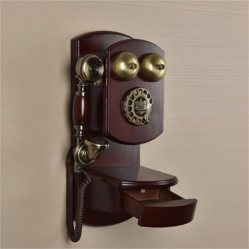 Téléphone Mural Filaire, téléphone Mural analogique avec Cordon, téléphones muraux Vintage, Double Sonnerie mécanique et électronique
