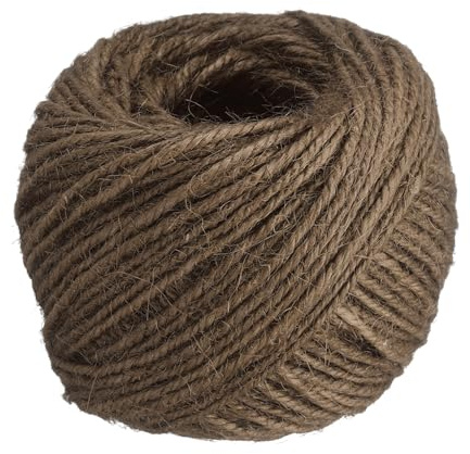 QUARKZMAN 164 Piedi Spago Di Jute Naturale 2mm Corda Sottile Spago Marrone | Da Giardino, Colorato, Per Artigianato Fai Da Te Decorazione, Confezione Regalo, Corda Per Piante