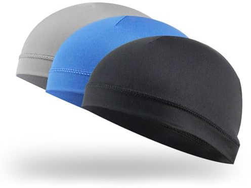 ZUWIJEQ 3 Pcs Bonnet sous Casque De Vélo,Extensible Doublure De Casque,Doublure De Casque De Cyclisme,Bonnet de Sport Respirant en Été,Convient pour Le Cyclisme, La Course À Pied, sous Le Casque