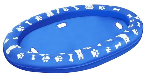 Alfombrilla de piscina hinchable para perros, accesorio para mascotas, juguete de agua para cachorros, pequeños, medianos y grandes, natación en río y para fiestas, verano, camping