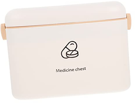 Ipetboom Botiquín Doméstico Portátil Doble Capa Organizador de Medicinas Caja de Ligera y Espaciosa con Cierre Seguro para y Almacenamiento Múltiple