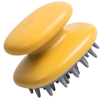 TOYANDONA Massagemassagekamm für Haarewaschen mit Shampoo-massagefunktion Haarstylingkamm aus Robustem Material Tragbar für Heimgebrauch und Reisen Gelb