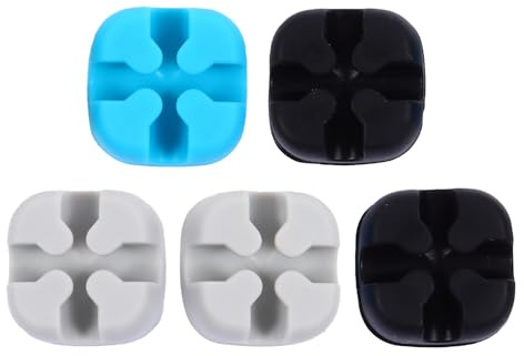 TOYZFRIENDY 5pcs Data Cable Organizer Clips Multi-Color USB Cable Holders Cord Management for Desk and Home Office