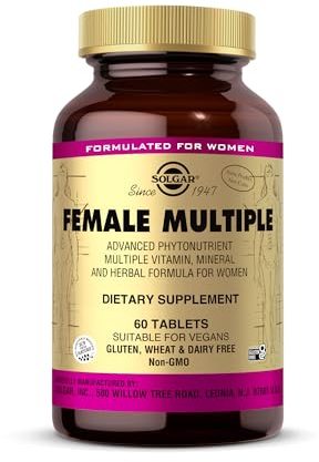 Solgar | Female Multiple | Suplemento Alimenticio que Ayuda al Correcto Funcionamiento del Cuerpo de la Mujer | Con Múltiples Vitaminas | Para Mujer | 60 Cápsulas