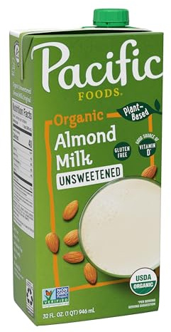 Pacific Foods Organic Unsweetened Almond Original Plant-Based Beverage, 32oz
