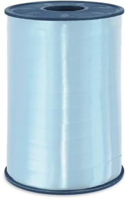 PRÄSENT PATTBERG Geschenkband hellblau, 250 Meter Ringelband 10 mm zum Basteln, Dekorieren & Verpacken von Geschenken zu jedem Anlass, 2549-602, 250-m-Spule 10 mm