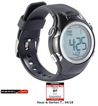 PEARL Sports Fitness-Uhr, 3 Intensitätsstufen, LCD-Display, Stoppuhr-Funktion, IPX4