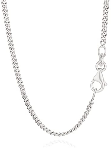 NKlaus Echt 925 Sterling Silber MASSIV Rhodiniert Panzerkette Königskette Collier 1,80mm breit