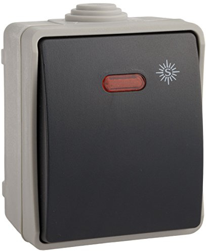 SOLERA 3320IL - Pulsador estanco de Superficie, indicador Luminoso, IP54, Gris