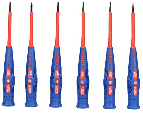 Électriciens VDE Torx Tamper de précision Jeu de tournevis étoile T5 - T10 6pc