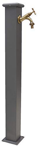 Fonderia Bongiovanni | Fontana a Colonna | Modello Olimpia | per Casa Giardino | con Impianto Idrico | con Rubinetto Ottone Brunito | Fontana Colonna da Giardino Esterno | Fontana da giardino esterno