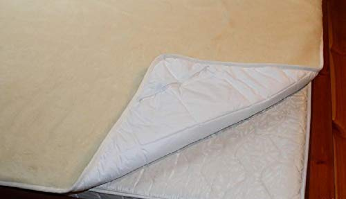 Unterbett aus Wolle 90x200 cm Matratzenauflage Matratzenschoner Matratzen-Auflage Matratzen-Schoner mit Noppenstruktur