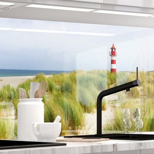 STICKERPROFIS Küchenrückwand selbstklebend NORDSEE (Premium) 60 x 220cm | Spritzschutz & Fliesenspiegel · alle Untergründe · hitzebeständig, abwaschbar · ohne Bohren · 1,8mm Verbundmaterial Glasoptik