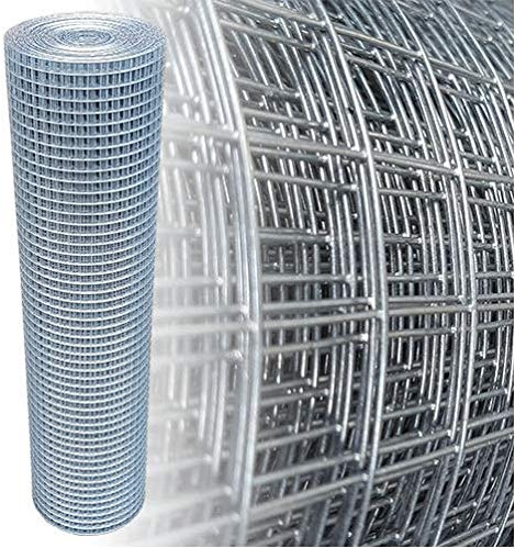 Garmix Grillage galvanisé pour volière - 19 x 19 mm - 1,05 mm - 4 coins - 150 cm x 25 m - 1,05 mm