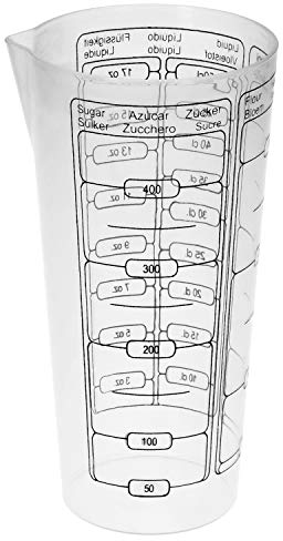 Vaso Medidor Plastico Oryx 500 ml. 8,5x6x16 cm.