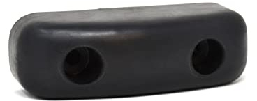 ZEROplus 125mm Heavy Duty Rubber Radiused Door Buffer with Two Fixing Holes, Z115.11
