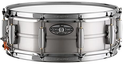 Pearl 14x5 SensiTone Heritage Alloy Aluminum Snare Drum with Beaded Shell, 2.3mm Triple-Flanged Hoops, and 10 arched CL Lugs