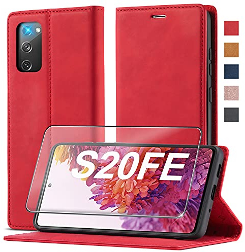 2023 Upgraded S20 FE Handyhülle für Samsung Galaxy S20 FE Hülle Leder [Standfunktion] [Kartenfach] für Samsung S20 FE 5G/4G Hülle Leder, Flip Schutzhülle Stoßfeste Case für Samsung S20 FE Klapphülle