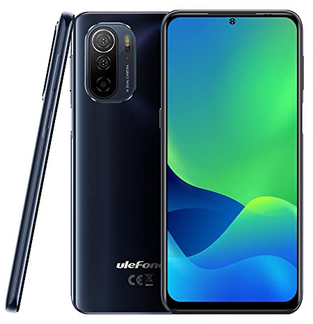 Ulefone Note 13P mobiltelefon upplåst, 20MP bakre kamera, 16MP frontkamera, G35 2,3 GHz 4GB+64 GB, 4G Dual SIM smartphone, 6,5 FHD+ skärm, 3-kortplats, Android 11, NFC svart