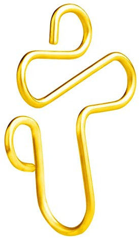 Stfery Septum Chirurgenstahl Gold, Fake Nose Ring Vergoldet U-Form Piercing Schmuck Nase Lippe 1 Stück Damen Geschenk