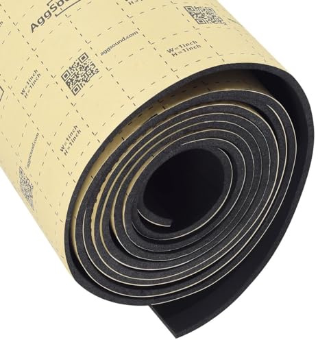 AggSound 1 rouleau 4mm 420×40cm Isolant d'automobile| auto tapis d'isolation acoustique/thermique(1,68㎡)