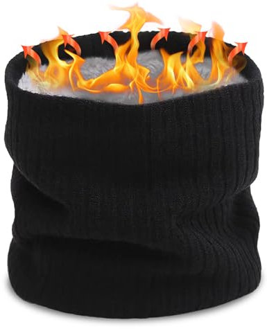 Angozo Winter Halsschlauch Herren,Schals,Halswärmer Halstuch Männer Gesichtsschal Damen,Schlauchschal,Halstuch Winter Für Outdoor Aktivitäten - Schwarz
