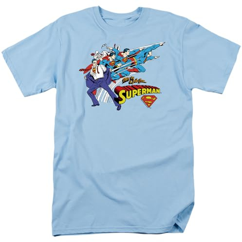 Popfunk Superman Clark Kent Quick Unisex T-Shirt - Large - Light Blue