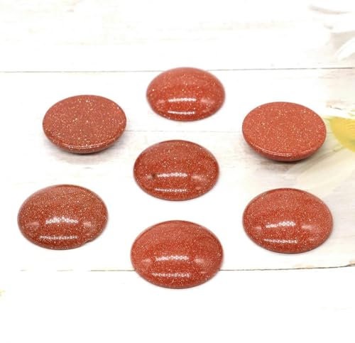 4,0 mm – 25 mm runder Cabochon, flacher Naturstein, Heilkristallperlen für DIY-Ringe, Ohrringe, Armbänder, Halsketten, Schmuckherstellung, 5 Stück/Los, Rot