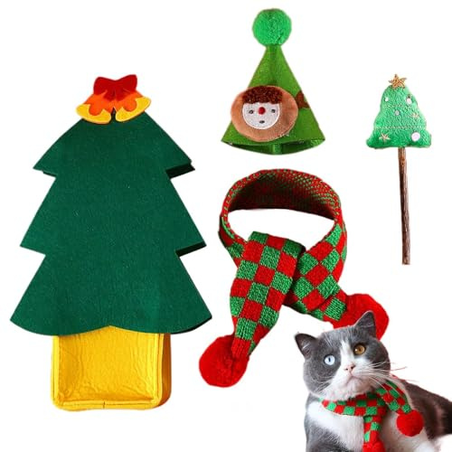 Weihnachtsmützen Für Katzen Festliche Hüte Für Katzen Weihnachtsmützen Sets Für Katzen Rote Weihnachtsmützen Für Katzen Weihnachtsdekoration Outfits Für Katzen Weihnachtsfoto-Outfits Für Katzen