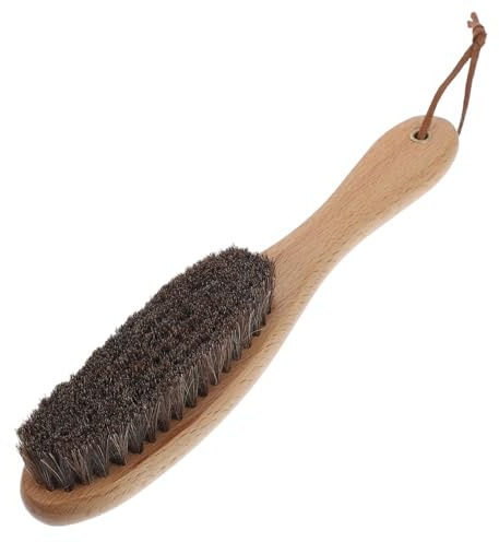 Toyvian Pferdehaar Bürste mit Weichen Rosshaarborsten und Holzgriff zur Staubentfernung und Fellreinigung für Pferde Rosshaar-kleiderbürste für Pferdehaarpflege