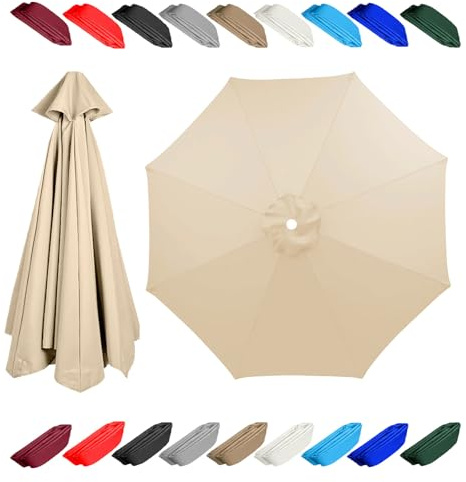 Rechange Toile De Parasol De Jardin 3.5m 4.0m Dessus De Parapluie De Remplacement Pour 8 Ribs Parasol D'extérieur Uniquement