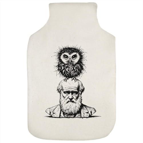 Azeeda 'Charles Darwin mit Eule' Wärmflaschenbezug (HW00039332)